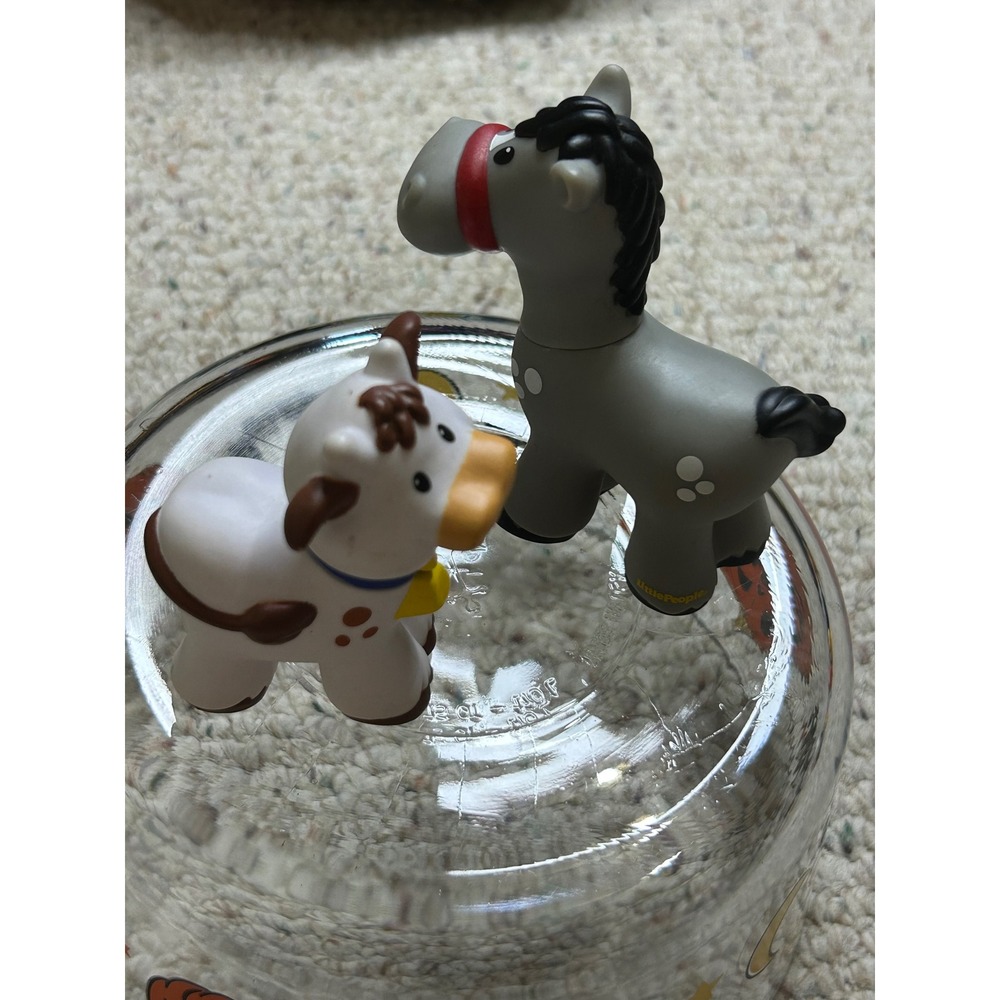 Fisher Price Little People Farm Animals Cow and Horse Figures 2001 2002 Mattel